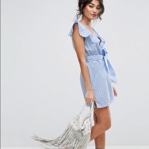 ASOS Striped Beach Dress with Structured Frill 6